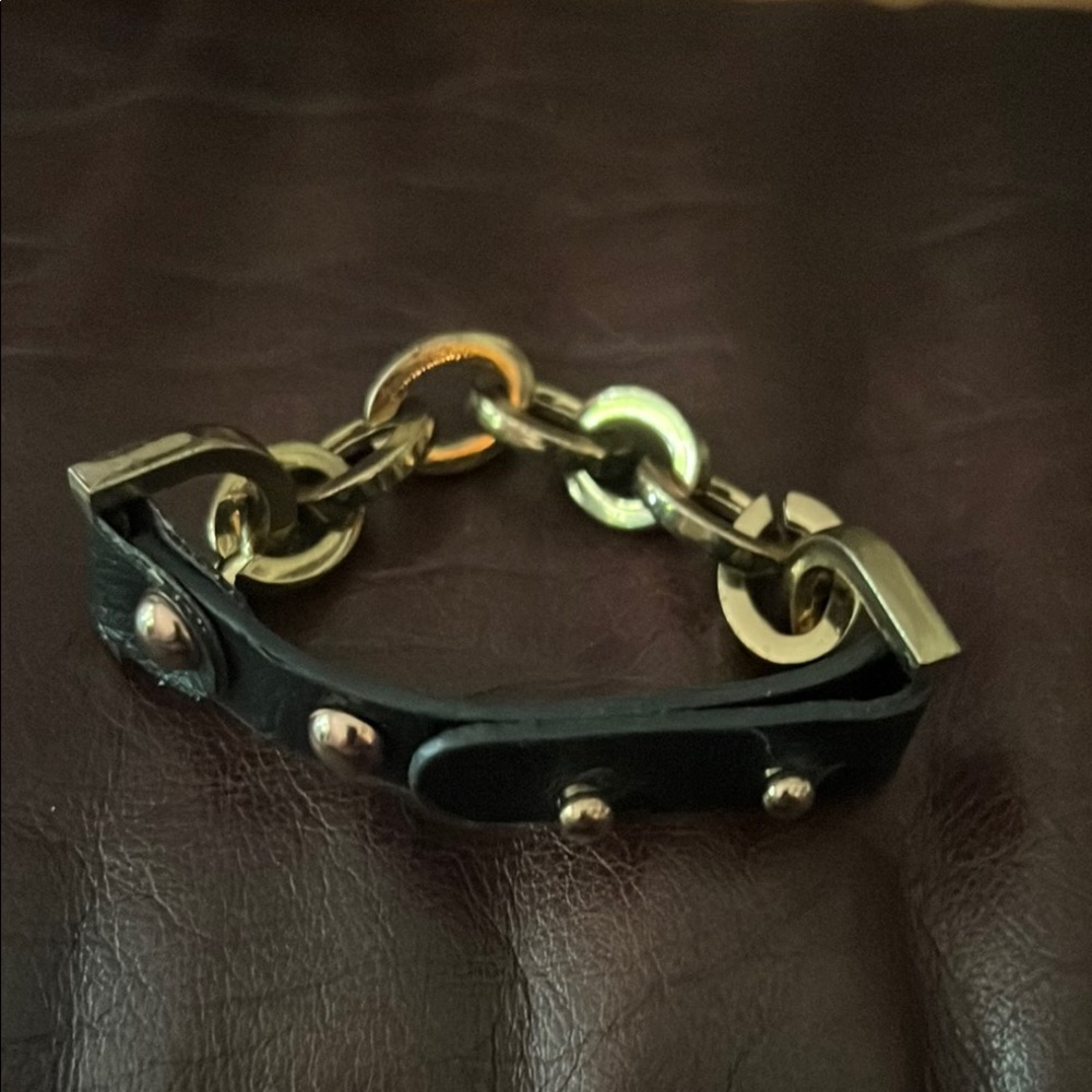 chunky Black and Gold Chain Bracelet goth whimsy goth
blokecore